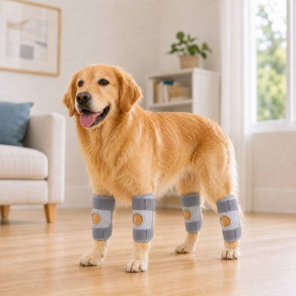 Ortekor Dog Knee Support Brace for Front & Rear Legs - Adjustable Joint Support Sleeve for Senior Dogs, Active Dogs & Everyday Mobility Assistance