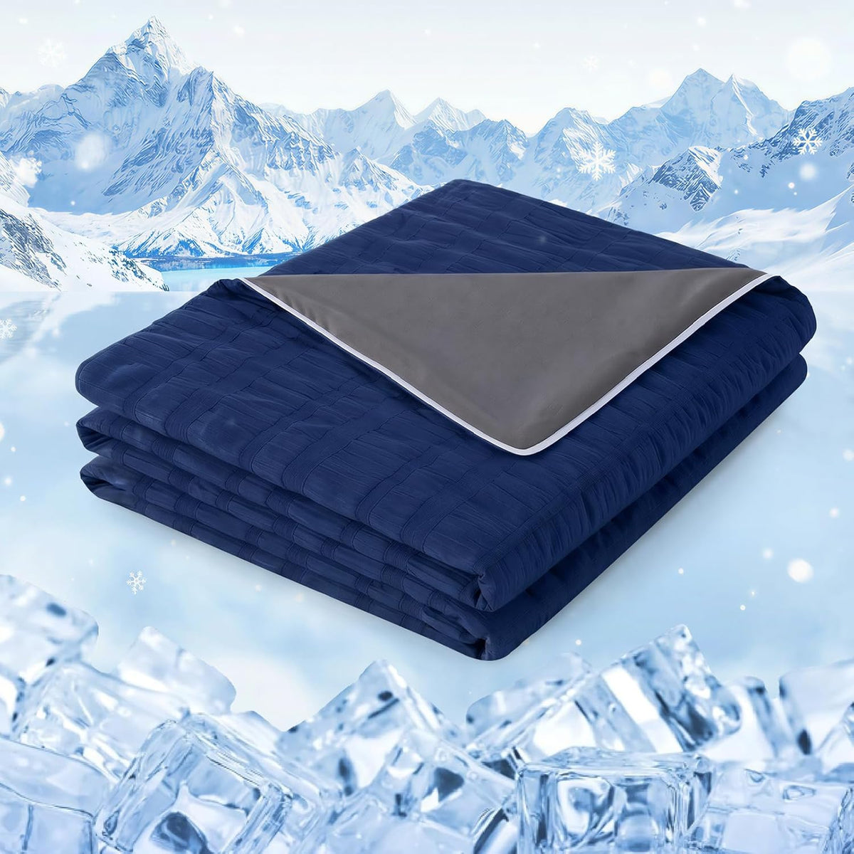 Confort douillet | Couverture rafraîchissante au design réversible | Légère et respirante pour les personnes ayant chaud en dormant