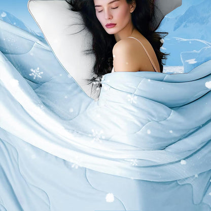 Ensemble de couette rafraîchissante | Couverture rafraîchissante légère avec taies d'oreiller rafraîchissantes | Tissu anti-humidité pour ceux qui ont chaud la nuit