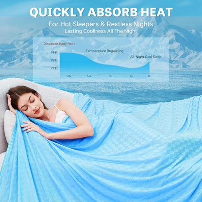 Chill Comfort | Cooling Summer Blanket with Double-Sided Cold Effect | Breathable & Lightweight for Hot Sleepers