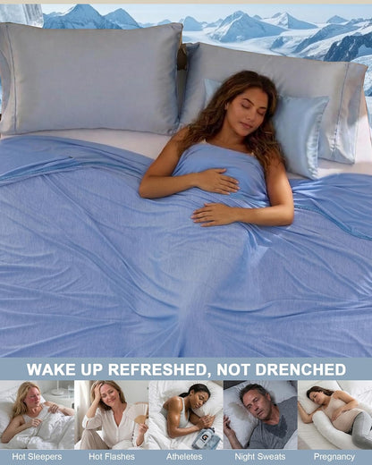 Confort Fraîcheur | Couverture rafraîchissante pour personnes ayant chaud la nuit avec Q-Max > 0,4 | Design léger et respirant pour des nuits réparatrices