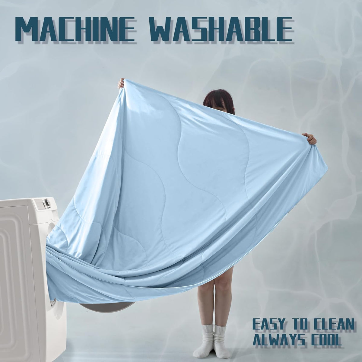 Ensemble de couette rafraîchissante | Couverture rafraîchissante légère avec taies d'oreiller rafraîchissantes | Tissu anti-humidité pour ceux qui ont chaud la nuit