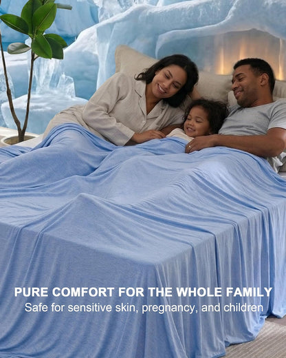 Confort Fraîcheur | Couverture rafraîchissante pour personnes ayant chaud la nuit avec Q-Max > 0,4 | Design léger et respirant pour des nuits réparatrices