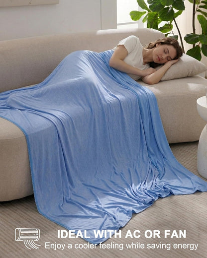 Confort Fraîcheur | Couverture rafraîchissante pour personnes ayant chaud la nuit avec Q-Max > 0,4 | Design léger et respirant pour des nuits réparatrices