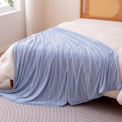 Confort rafraîchissant | Couverture légère réversible pour personnes ayant chaud la nuit | Jeté fin et doux pour lit et canapé