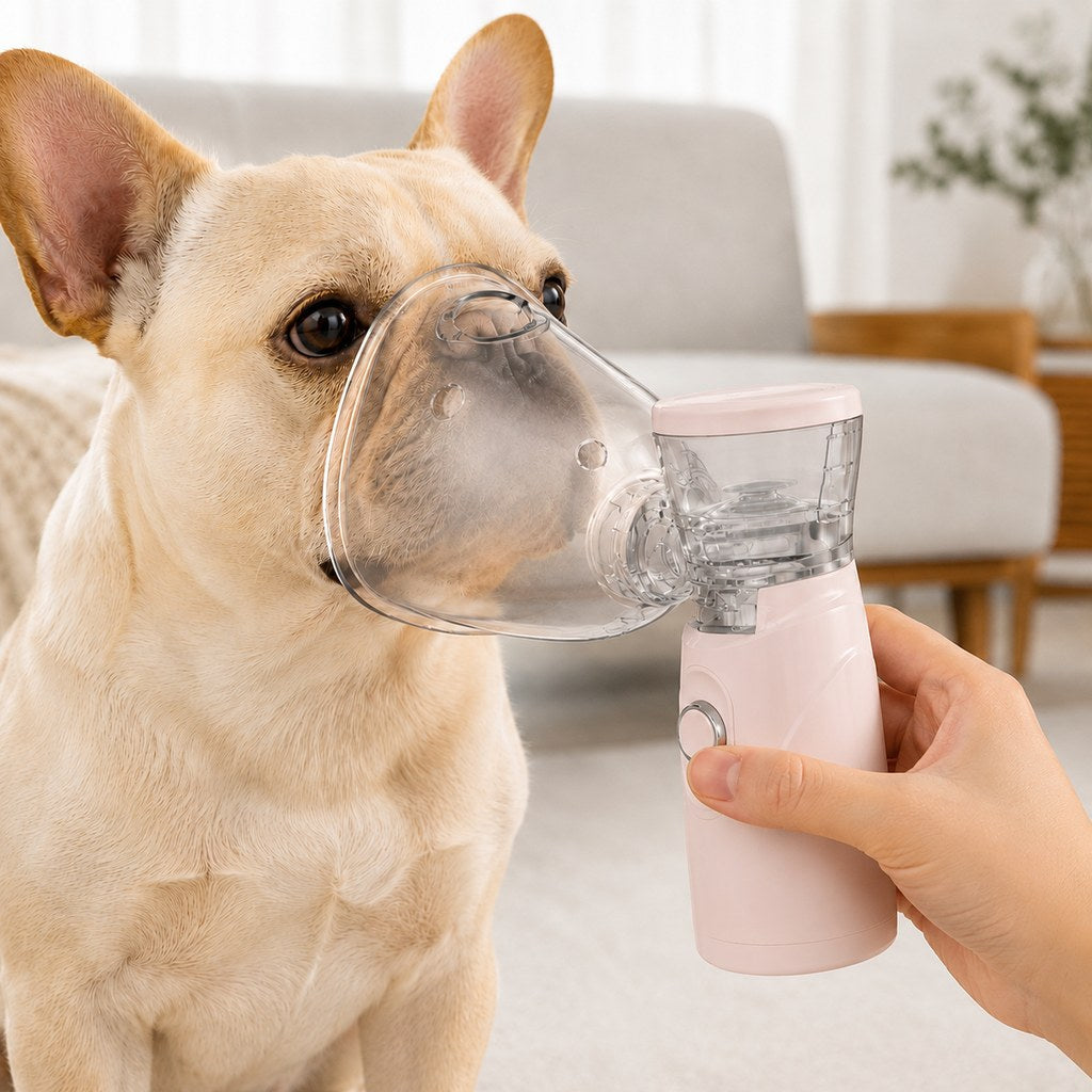 Ortekor Portable Pet Mist Care Kit for Dogs & Cats - Rechargeable Handheld Device with Two Masks
