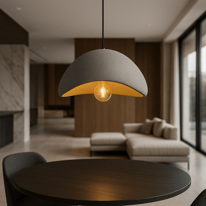 Plafonnier dôme avec câble réglable en hauteur, douille E27, luminaire graduable pour îlot de cuisine et table à manger