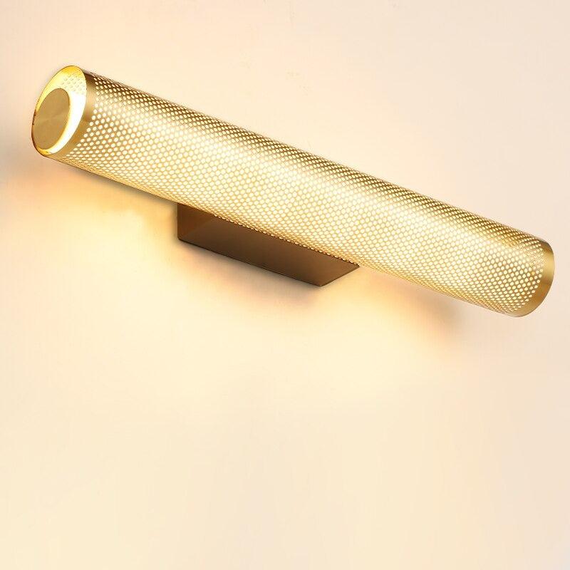 Hardwired Bathroom Vanity Light Fixture with Gold Finish, Modern Wall Mount Sconce for Bedroom, Living Room, Powder Room & Hallway