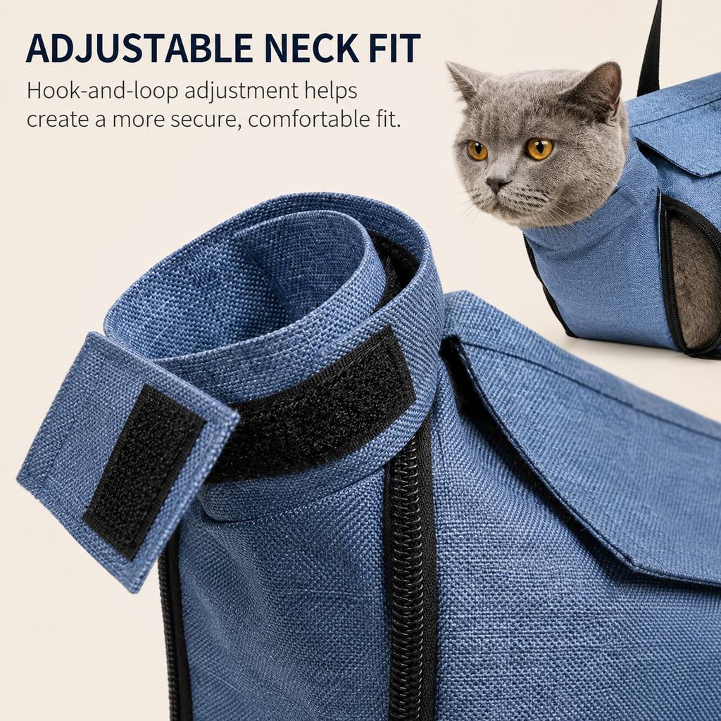 Ortekor Cat Grooming Restraint Bag for Nail Trimming & Ear Cleaning – Easier Control for Wiggly Cats
