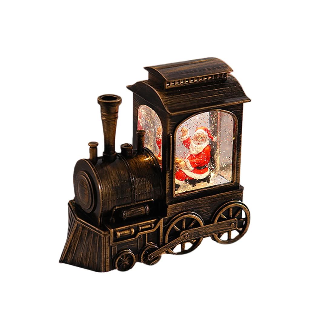 CLAUSGLOBE – Santa Train Snow Globe Lamp for Magical Holiday Ambience