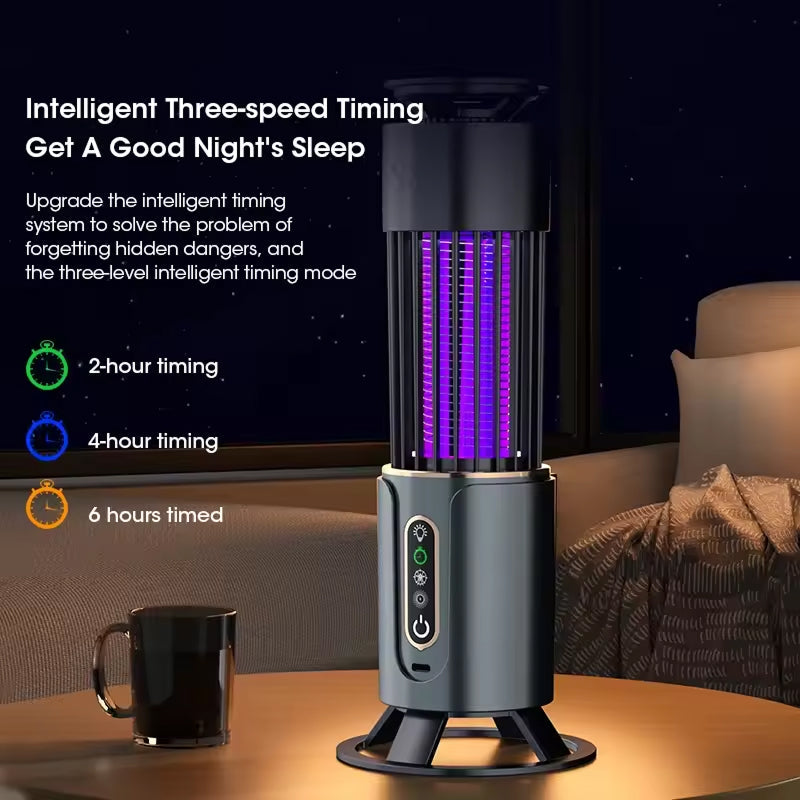Indoor Electronic Mosquito Zapper Trap with UV Light and Night Light Function for Bedrooms and Living Spaces