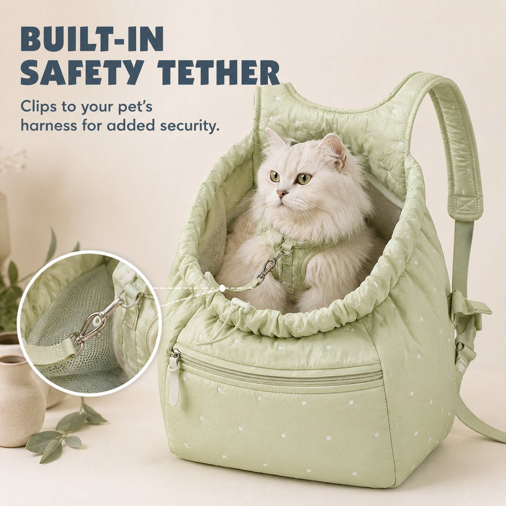 Ortekor Hands-Free Pet Carrier Backpack for Everyday Outings – Breathable Travel Carrier for Cats & Small Dogs