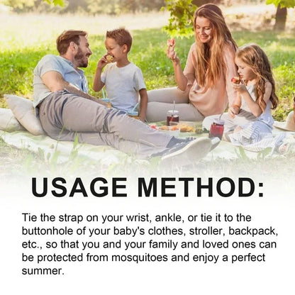 Ultrasonic Mosquito Repellent Wristband – Chemical-Free Bug Protection for Outdoor Activities, Camping, Hiking & Yard Work