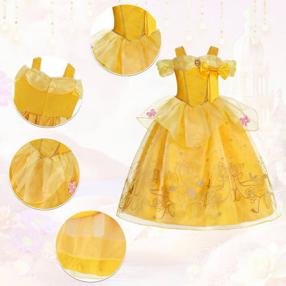 Ensemble de costume de princesse enchanteur pour filles avec accessoires | Parfait pour des célébrations magiques