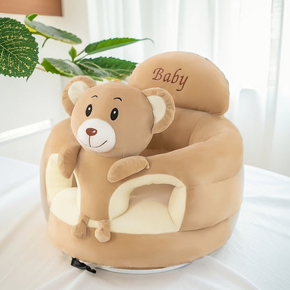 Plush Baby Support Seat for Learning to Sit – Soft Animal Character Chair with Backrest for Infants & Toddlers