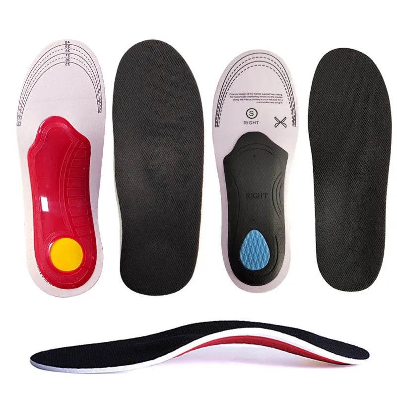 Comfort Insoles with Arch Support for Flat Feet, Plantar Fasciitis Relief, Shock Absorbing Foot Cushions for All-Day Standing, Men & Women