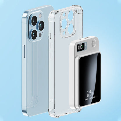 20000mAh High-Speed Wireless Battery Pack with Digital Display & Qi Charging for iPhone Android Tablets