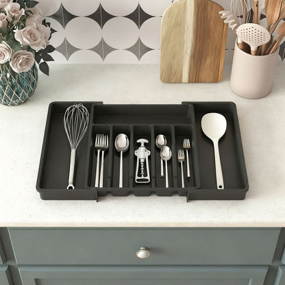 FLEXITRAY – Organisateur de couverts extensible pour tiroirs de cuisine