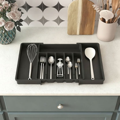 FLEXITRAY – Organisateur de couverts extensible pour tiroirs de cuisine