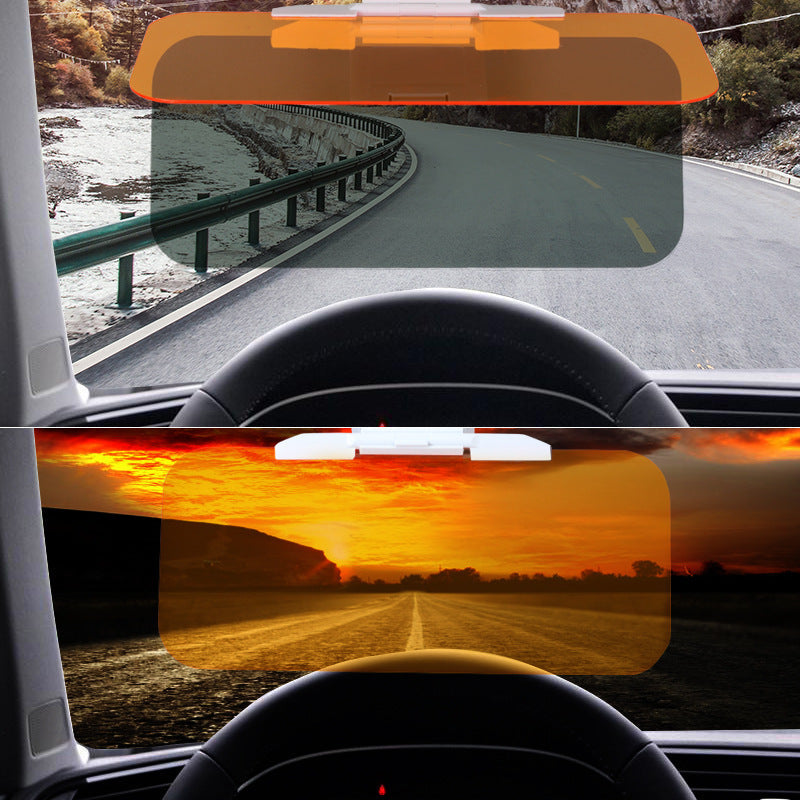 Clip-On Glare Shield for Car Windshield Sun Visor – Day & Night Vision Extender for Driving Safety