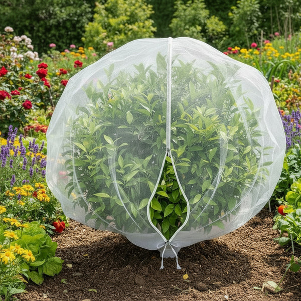 Mesh Fruit Bags for Fruit Trees, Fruit Protection Bags with Drawstring Closure and Garden Netting for Insect Protection