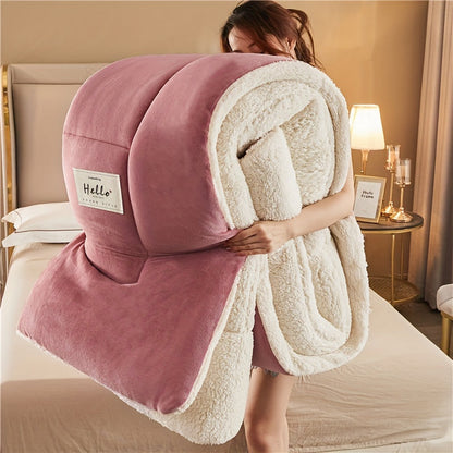 Couverture confort triple épaisseur, couverture thermique réversible pour lit et canapé, couverture en polyester tissé doux pour toutes les saisons