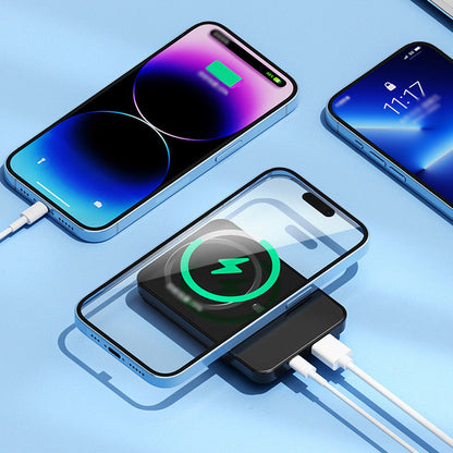 Portable Battery Pack 20000mAh Wireless Charging Power Bank with LED Display for Smartphones Tablets iPhone Android Travel Emergency Backup