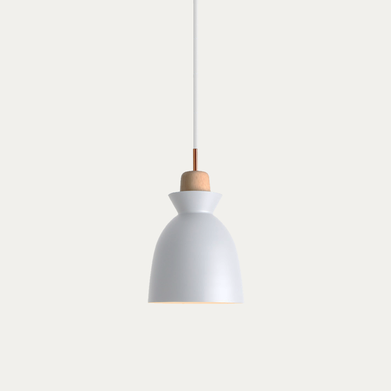 Wooden Hanging Light Fixture 11 inch E27 Socket Modern Nordic Ceiling Lamp for Bedroom Living Room Dining Area Kitchen Island Entryway Hallw