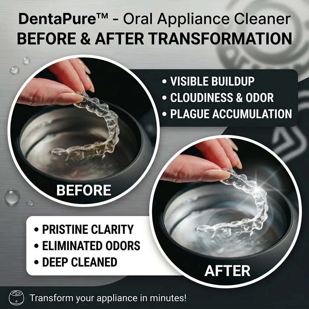 Retainer, Aligner & Mouthguard Cleaner Ultrasonic Travel Size