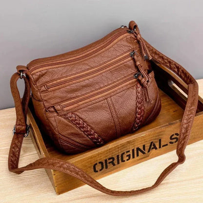 Vegan Leather Crossbody Bag for Women – Adjustable Strap Shoulder Purse with Magnetic Closure – Everyday Carryall Handbag
