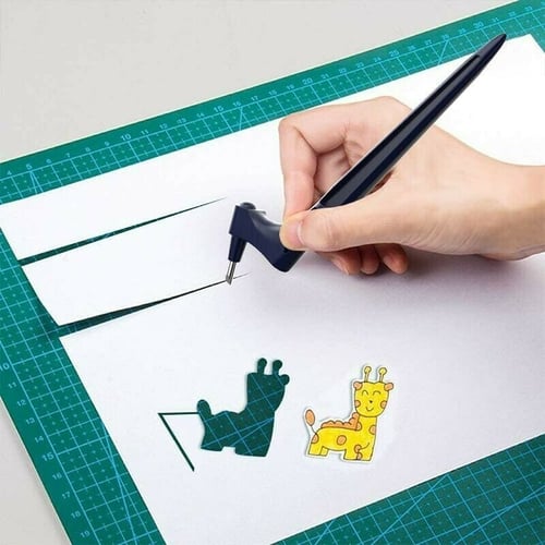 Rotary Craft Knife with 360-Degree Swivel Blade for Paper Cardstock Fabric Vinyl Cutting & Engraving Tool Kit for Scrapbooking DIY Art Proje
