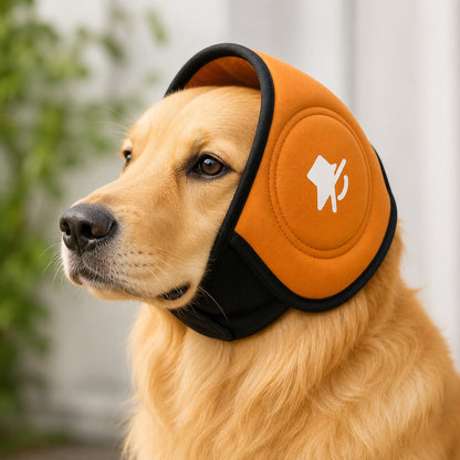 Ortekor Calming Dog Ear Muffs for Fireworks, Thunderstorms & Grooming - Soft Noise-Reducing Wrap to Help Ease Stress