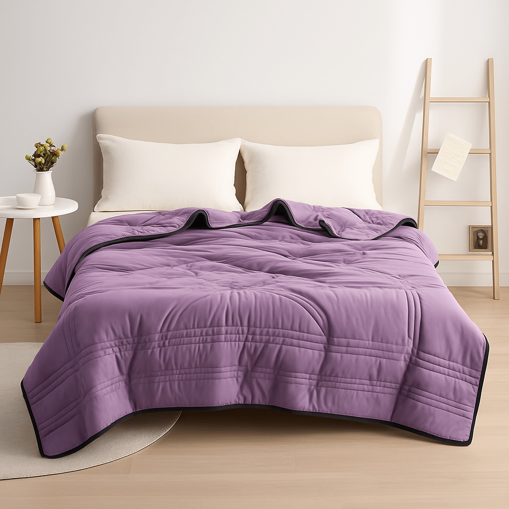 Temperature-Regulating Throw Blanket for Hot Sleepers – Soft Polyester Moisture-Wicking Bedding for Year-Round Comfort in Bedroom, Guest Roo