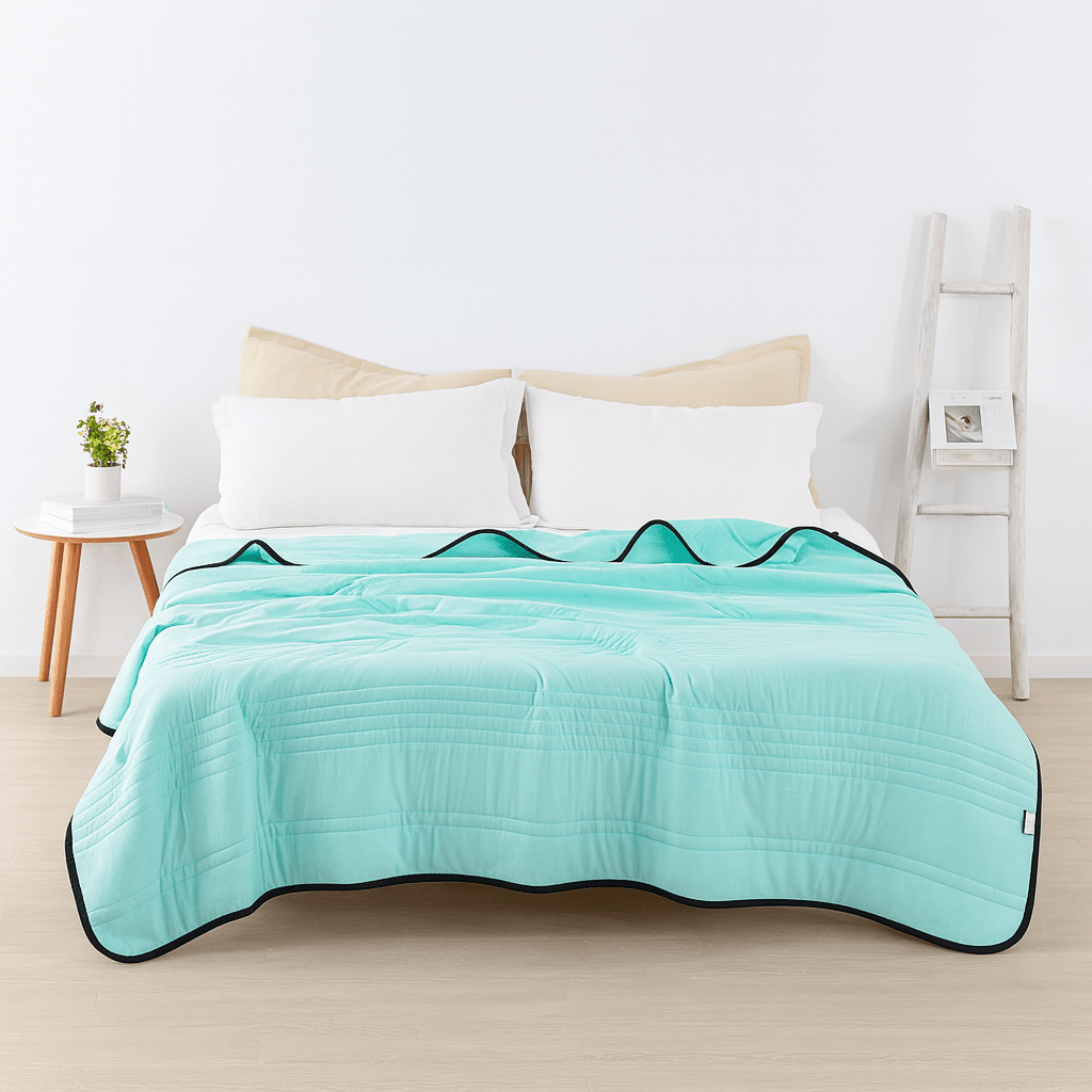 Temperature-Regulating Throw Blanket for Hot Sleepers – Soft Polyester Moisture-Wicking Bedding for Year-Round Comfort in Bedroom, Guest Roo