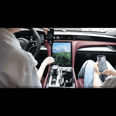 Retractable Car Charger with Fast Charging, USB C Car Charger with Voltage Display, Dual USB Car Charger for iPhone