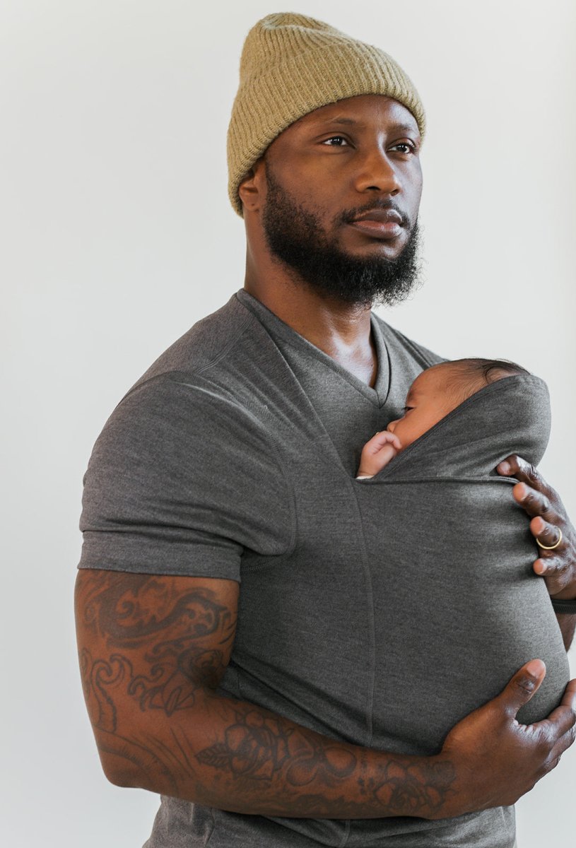 Hands-Free Infant Carrier Shirt for Moms & Dads – Soft Cotton Kangaroo Top with Built-In Pouch for Newborns & Nursing – Bonding Tee for