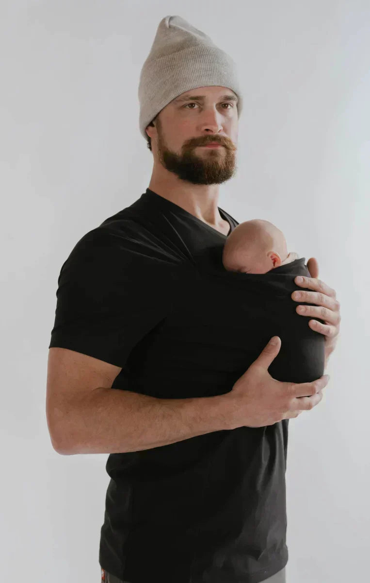 Hands-Free Infant Carrier Shirt for Mom & Dad with Built-In Nursing Access | Soft Cotton Blend Wearable Baby Holder Top for Newborn Skin-to-