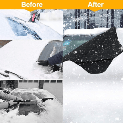 Magnetic Windshield Cover for Winter Ice & Snow Protection – Car Frost Guard with Mirror Flaps – Quick-Install Wind-Resistant Auto Shield