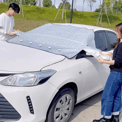 Magnetic Windshield Cover for Winter Ice & Snow Protection – Car Frost Guard with Mirror Flaps – Quick-Install Wind-Resistant Auto Shield