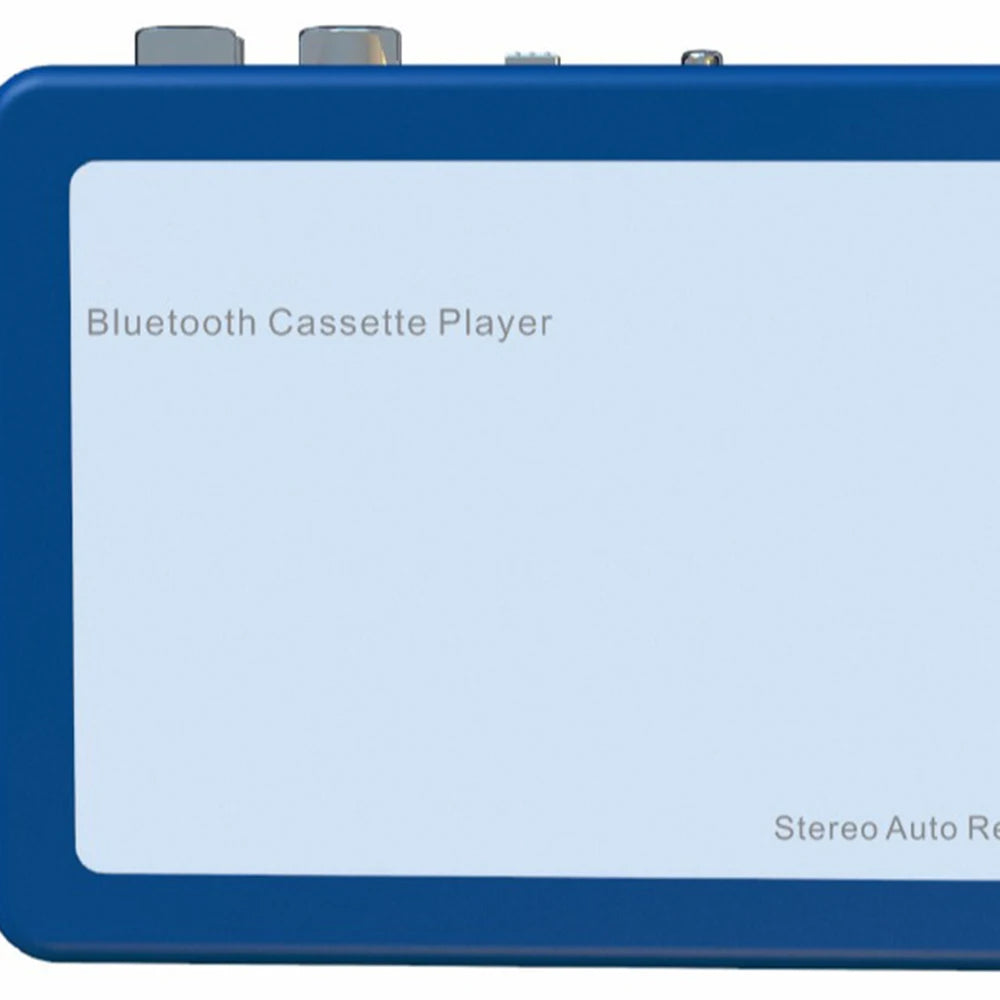 Portable Cassette Player with Bluetooth – Auto-Reverse Tape Deck with Wireless & Wired Playback for Retro Music Lovers