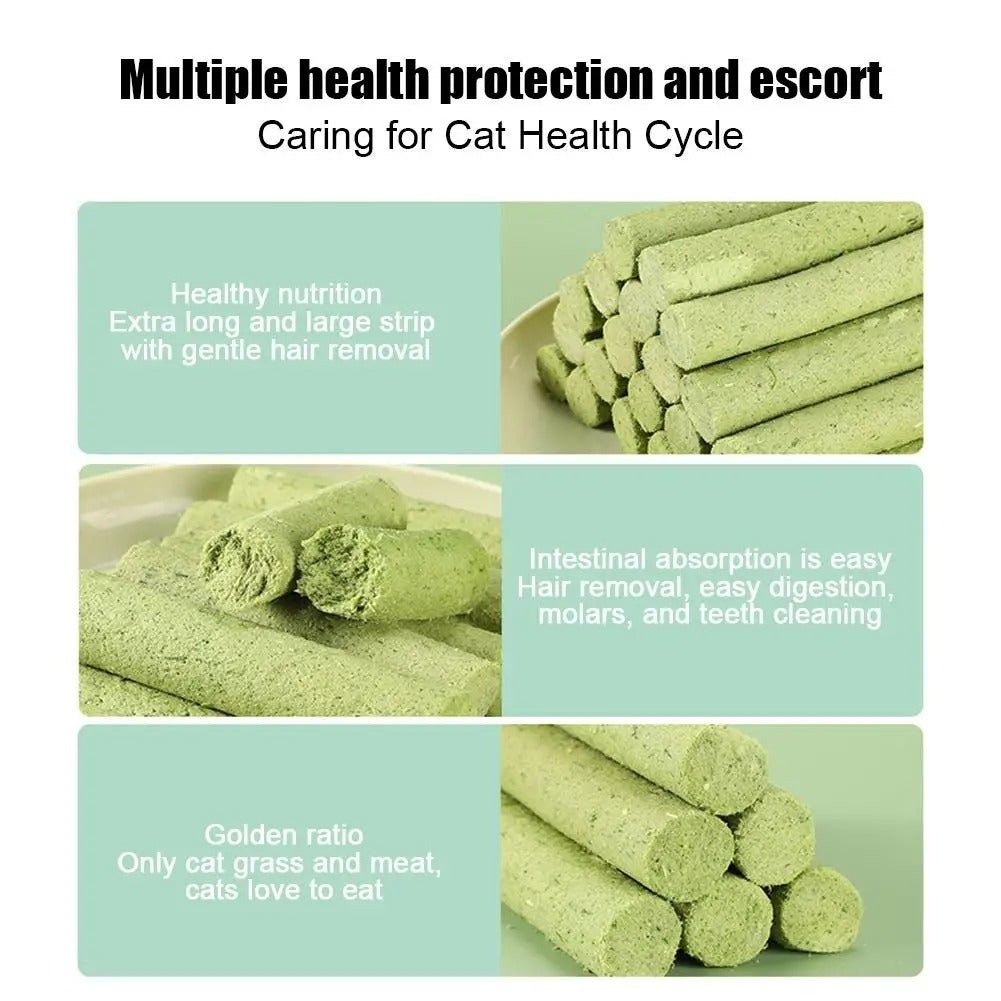 Natural Fiber Chew Sticks for Cats – Dental Health & Digestive Support, 6-Pack Set for Kittens & Adults