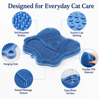 Ortekor Soft TPR Cat Scratch & Massage Mat for Indoor Cats – Sofa-Saving Pad for Scratching, Stretching & Rubbing