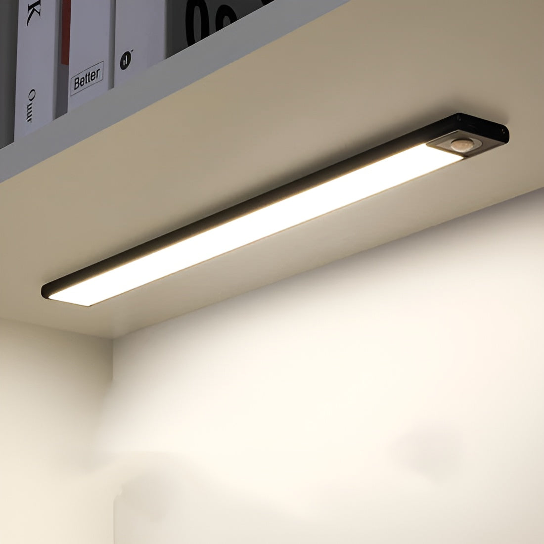 Ruban lumineux à détecteur de mouvement PIR rechargeable par USB-C, éclairage sans fil en aluminium pour sous-meuble, placard, couloir, chambre et escalier, 30-40 cm