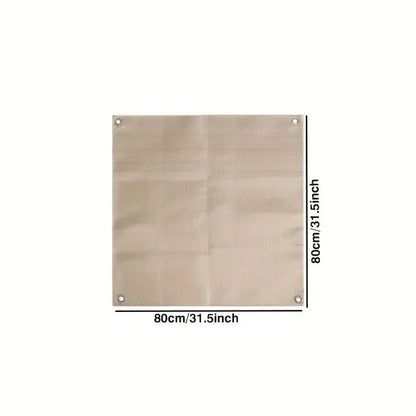 Tapis de protection de terrasse robuste en fibre de verre pour barbecues et braseros – Bouclier thermique portable pour patio, terrasse en bois et pelouse – Pliable pour l'extérieur