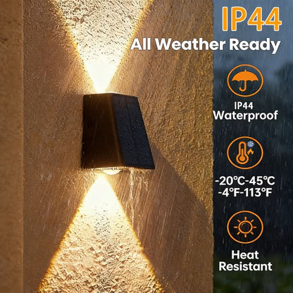 Solvanta - 4 Pack Solar Up and Down Wall Lights