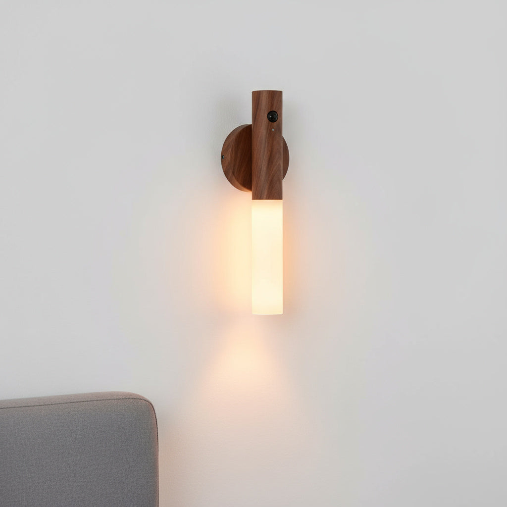 Motion Sensor Wall Light with Rechargeable Battery & Detachable Flashlight Mode for Hallways Bedrooms Stairs Cordless Wireless LED Sconce Ma