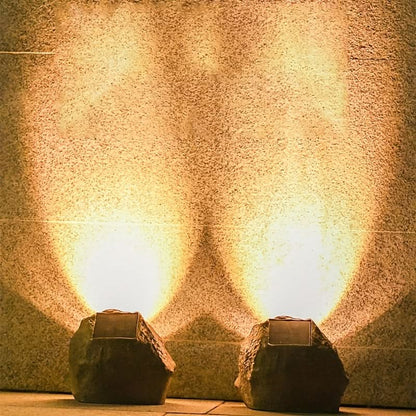 Stoneva - Lampe de jardin solaire imitation pierre
