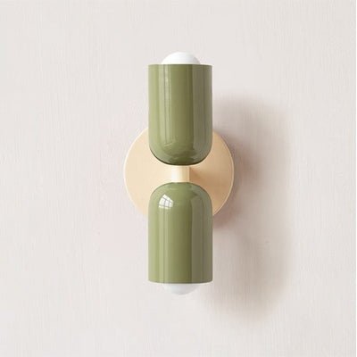 Soft-Tone Metal Wall Sconce with LED Bulb for Bedroom & Living Room | Hardwired E27 Socket Accent Light | Minimalist Nordic Design for