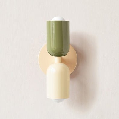 Soft-Tone Metal Wall Sconce with LED Bulb for Bedroom & Living Room | Hardwired E27 Socket Accent Light | Minimalist Nordic Design for