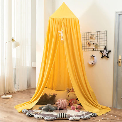 Sheer Hanging Tent Drape for Kids Bedroom – Cozy Hideaway Curtain with Light-Blocking Fabric for Naps & Reading Nook